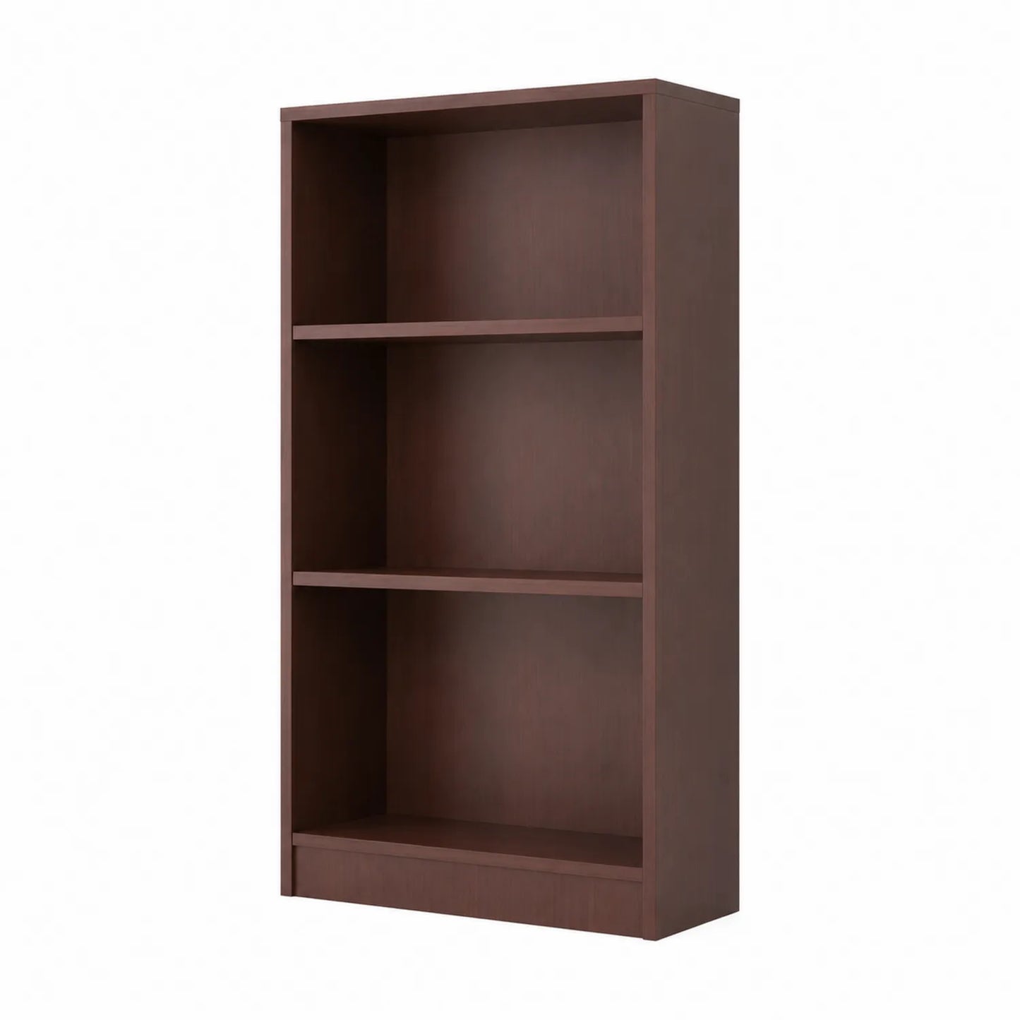 Bücherregal Holz Dunkelbraun 3 Ebenen 180x90x30cm