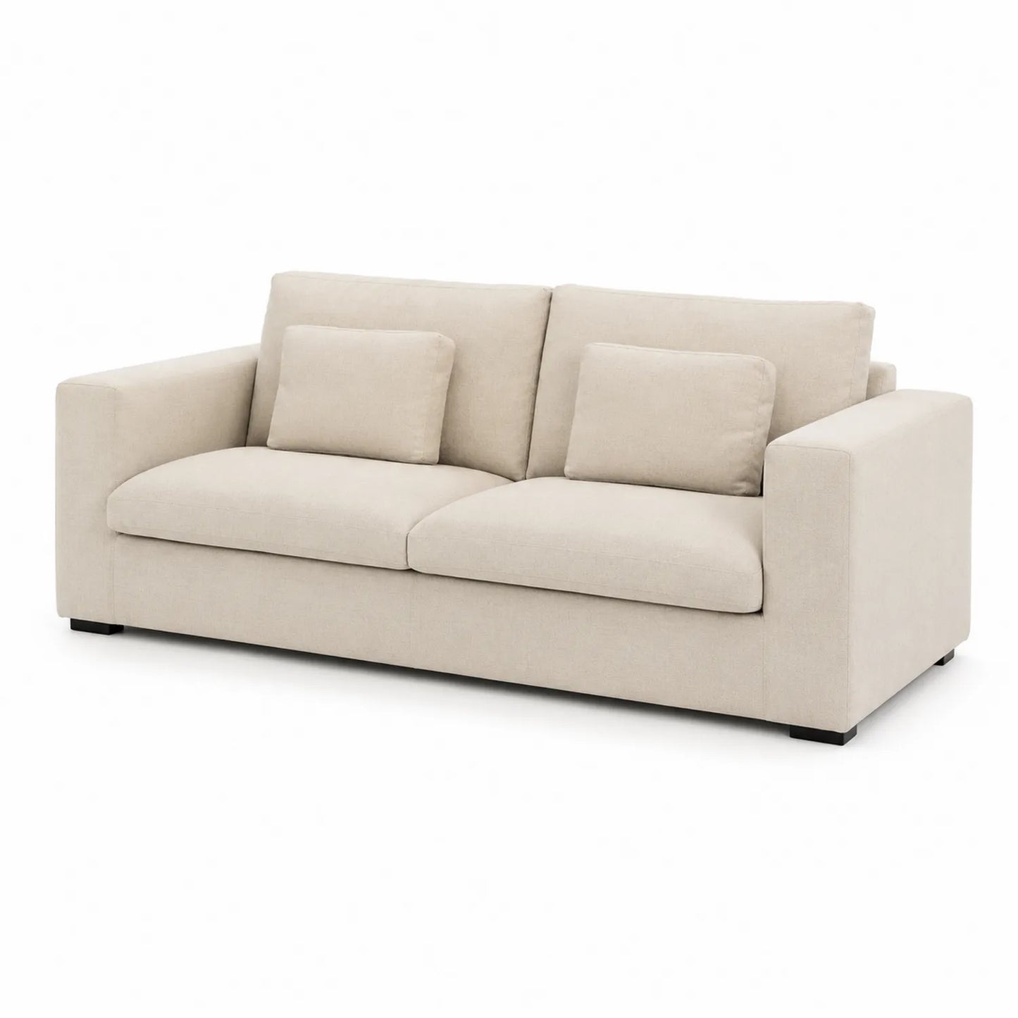3-Sitzer Sofa Leinen Beige