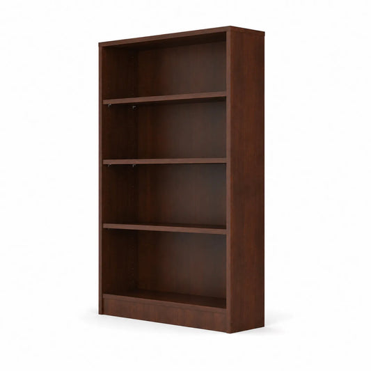 Bücherregal Holz Dunkelbraun 4 Ebenen 80 cm x 30 cm x 180 cm
