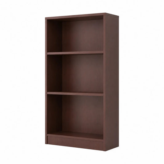 Bücherregal Holz Dunkelbraun 3 Ebenen 180x90x30cm
